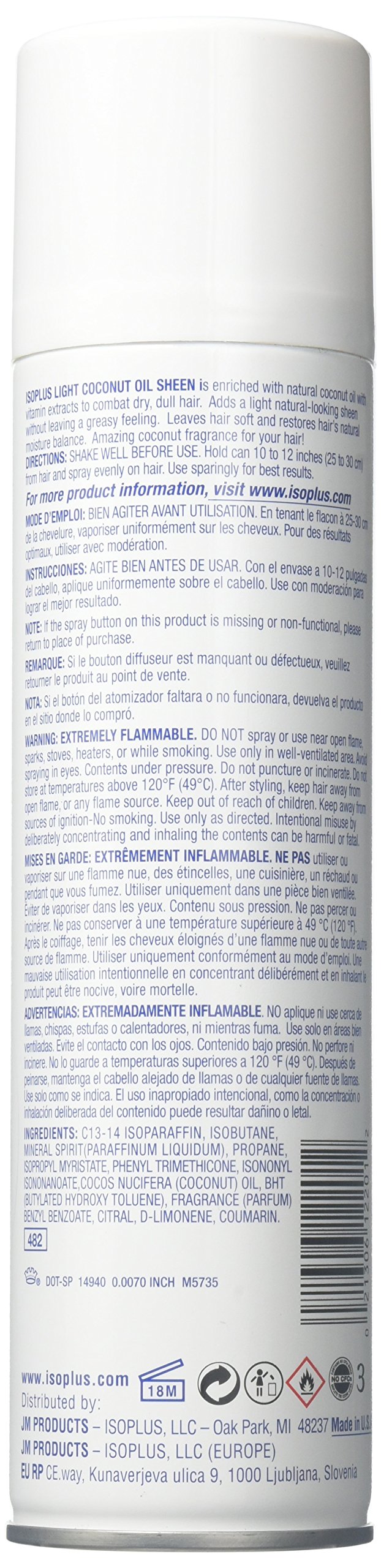 Isoplus Soin-Conditionnement Spray Coco 9oz pour nourrir et protéger les longueurs.