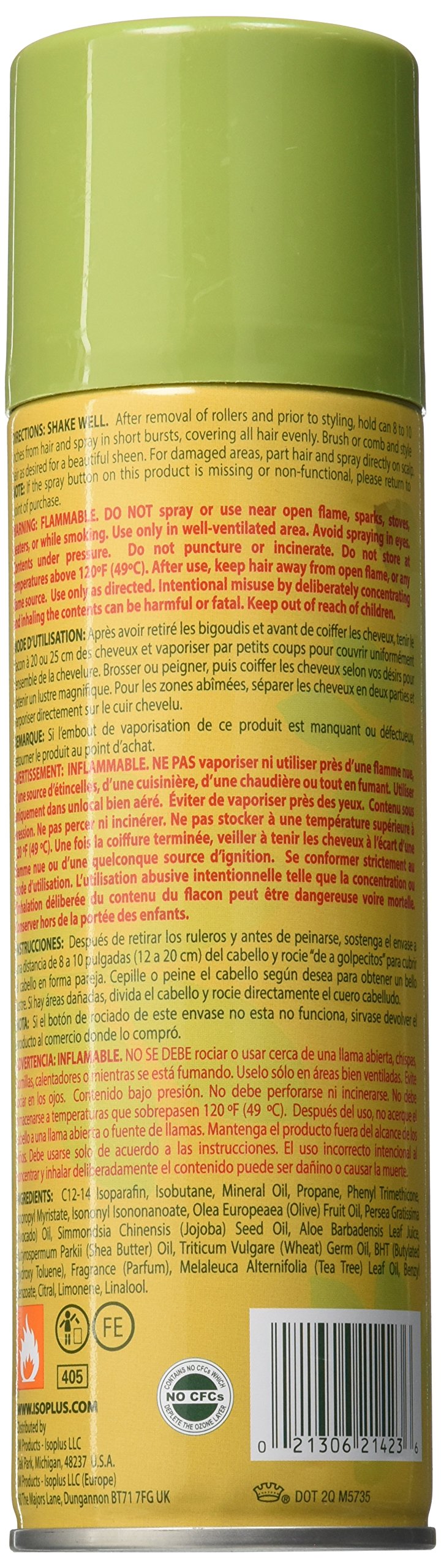 Isoplus Spray-brillance-cheveux : cheveux renforcés et protégés contre la casse.