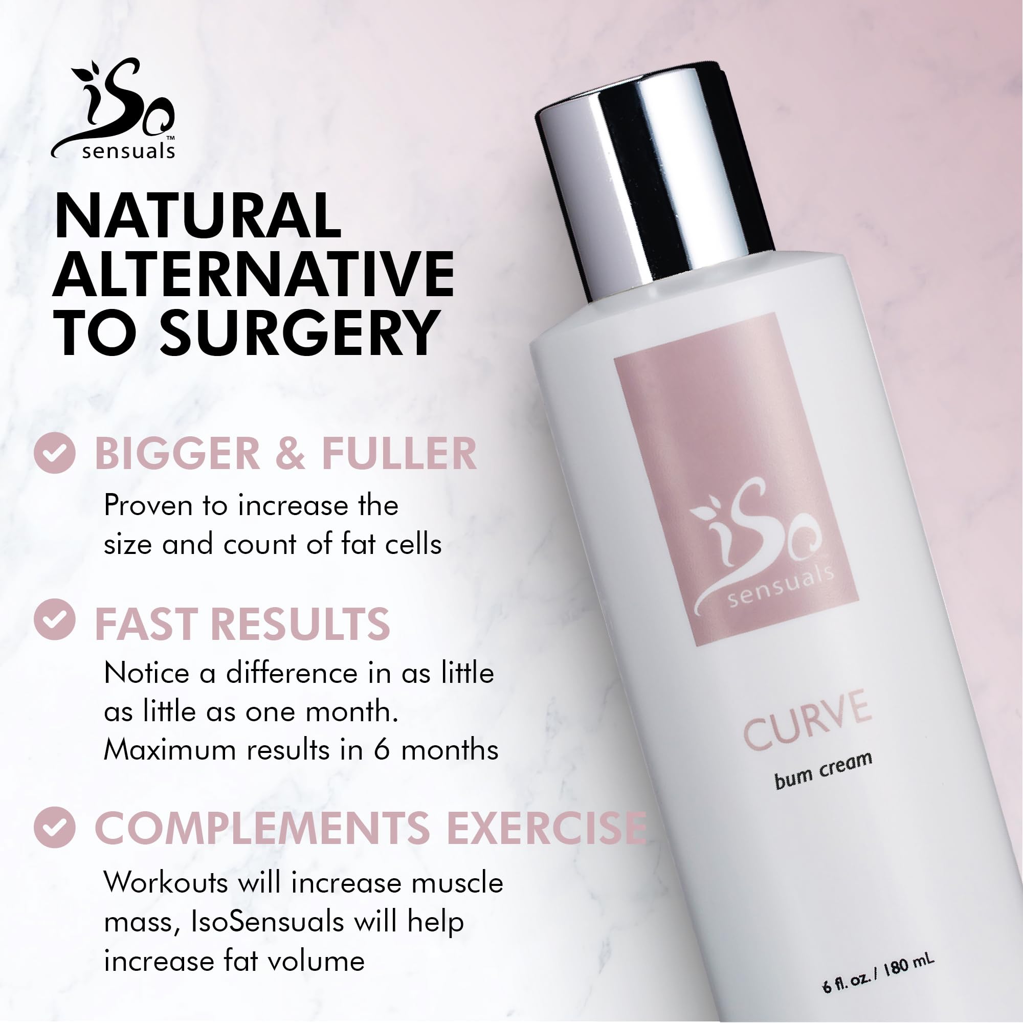 IsoSensuals Curve crème application-derriere démontrant routine quotidienne.