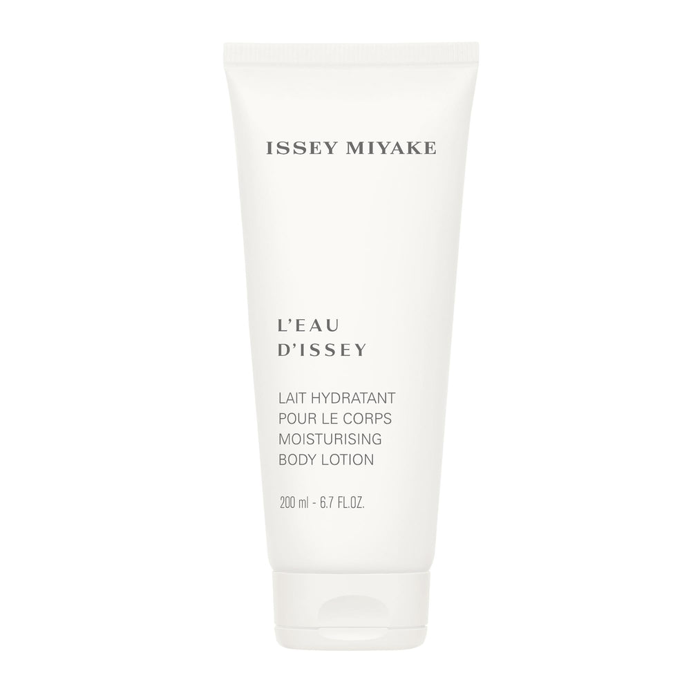 Issey Miyake L'Eau d'Issy — flacon 200 ml, présentation élégante pour hydrater la peau.