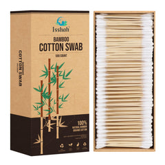 Coton-tiges Isshah en bambou, boîte de 500, durable et biodégradable pour usage quotidien.
