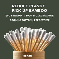 Coton-tiges Isshah en bambou, usage de nettoyage domestique en douceur.
