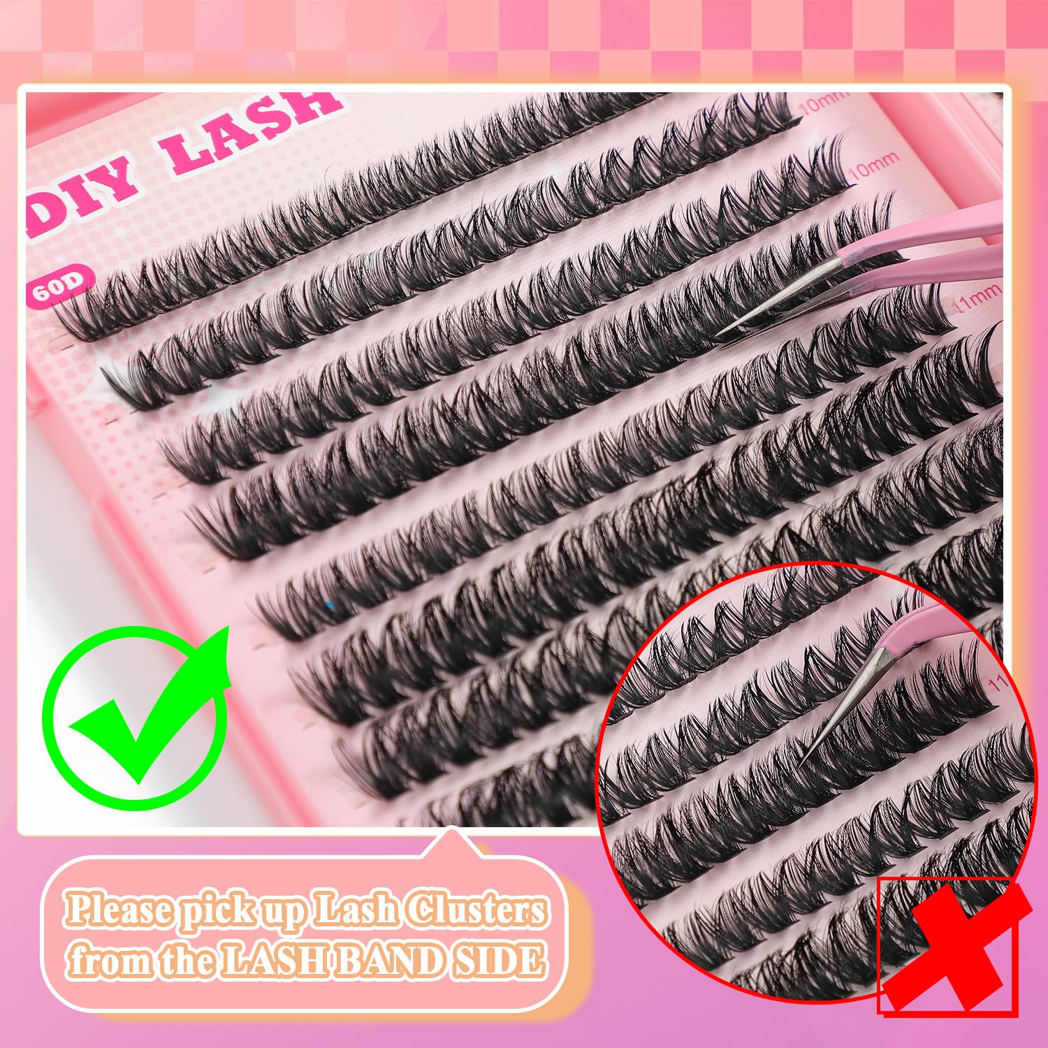 ISTGIFT D curl lash clusters for a lifted, open-eye look.