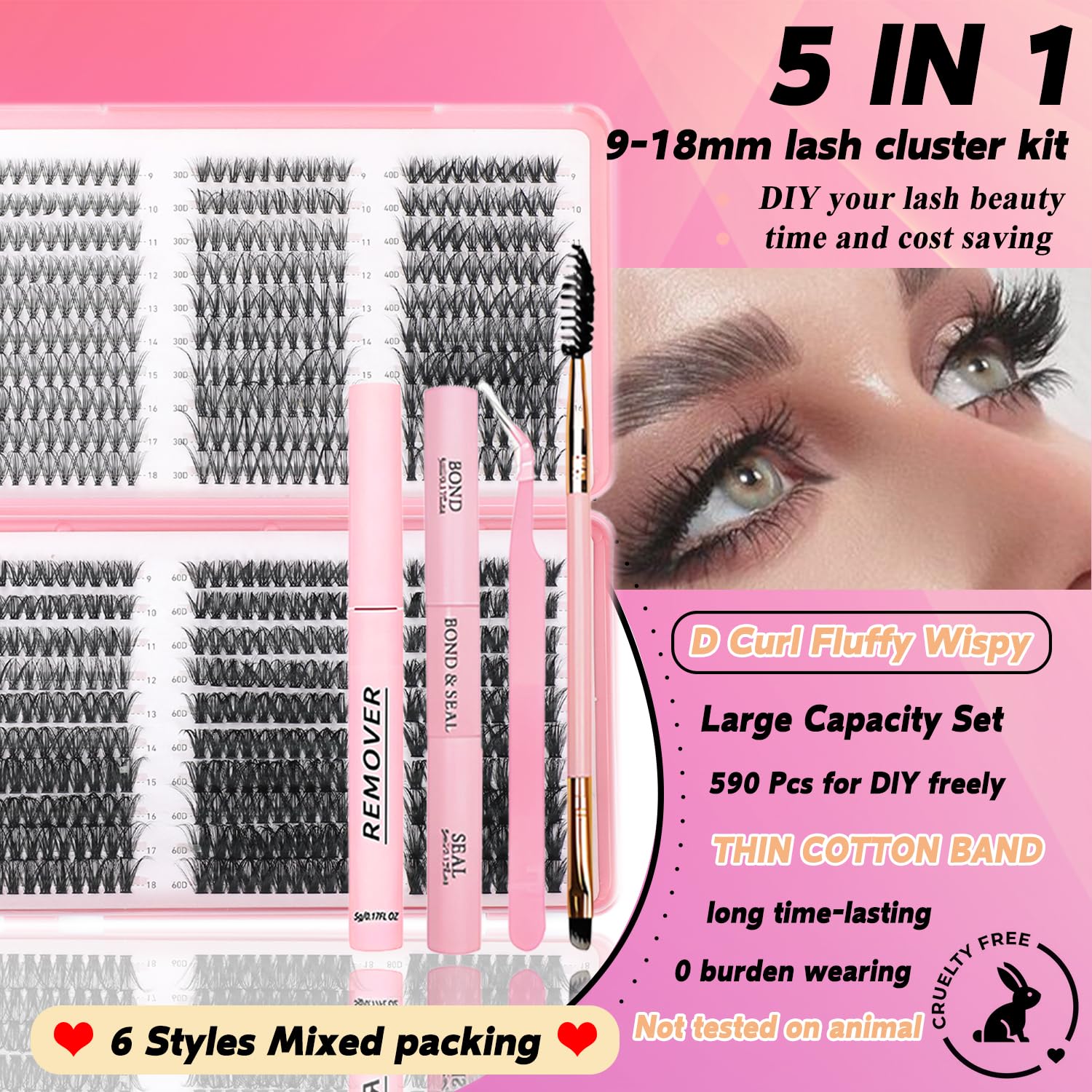 ISTGIFT density range 20D-80D lashes for versatile look options.