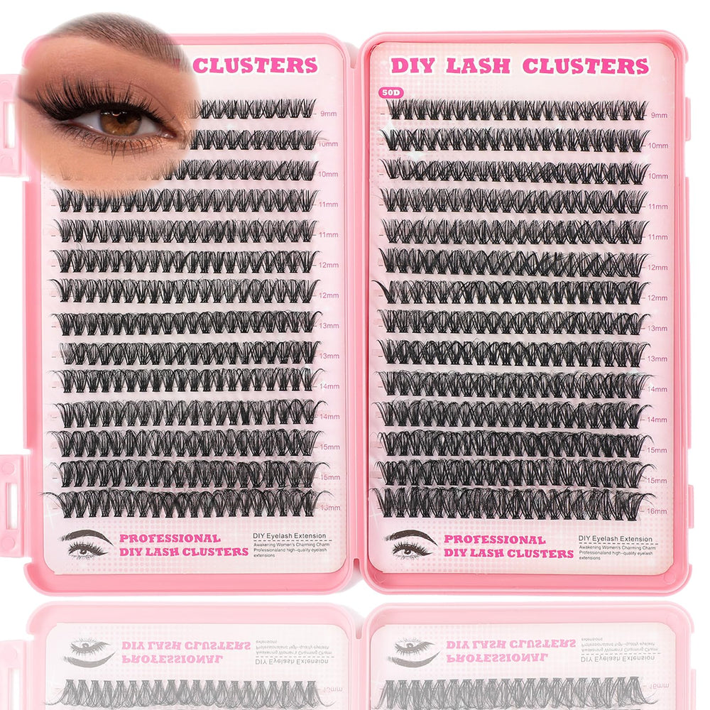 ISTGIFT Lash Clusters Kit, ensemble complet 560 pièces, cils 9-16 mm pour un look polyvalent.