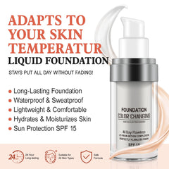 Isunrise fond de teint SPF15, protection légère tout au long de la journée.