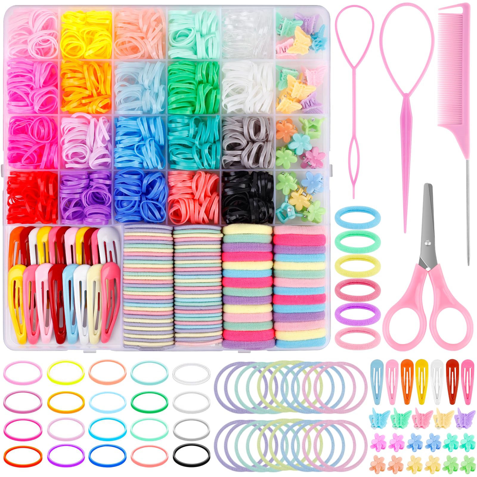 Isvo accessoires cheveux ensemble, kit complet facile à ranger et polyvalent