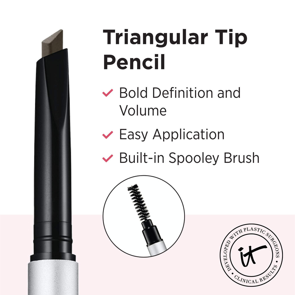 IT Cosmetics Brow PowerFULL – façonnage précis avec pointe triangulaire.