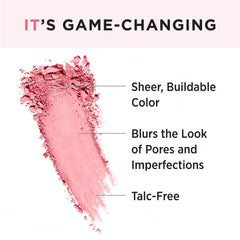 IT Cosmetics Bye Bye Pores Blush – application ascendante pour sublimer les pommettes sans effort.