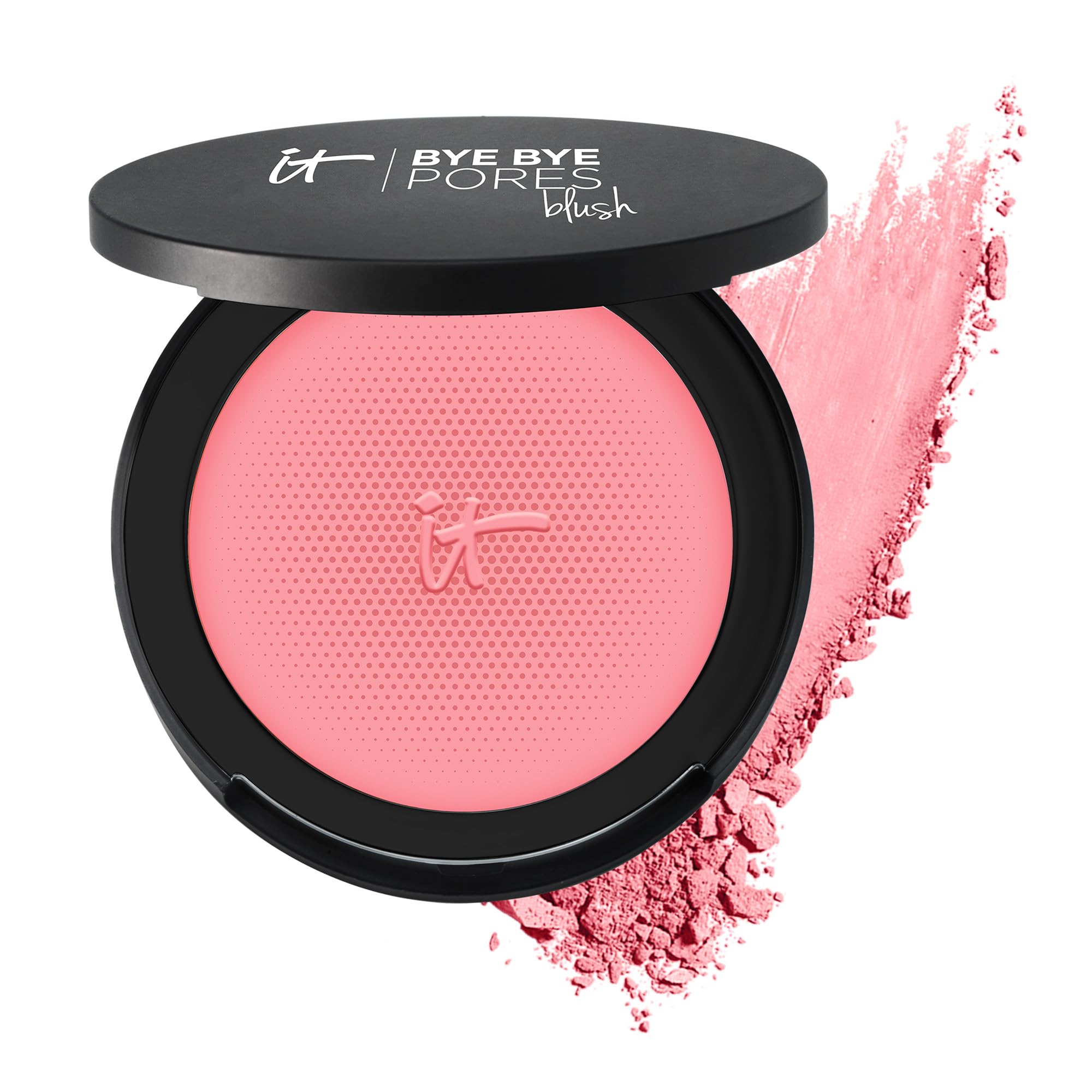 IT Cosmetics Bye Bye Pores Blush compact — couleur légère qui floute les pores.