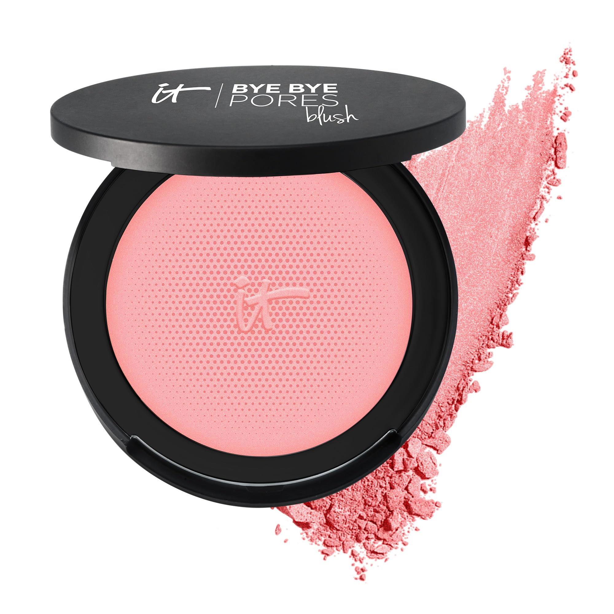 IT Cosmetics Bye Bye Pores Blush dans son étui, fini compact et pratique.