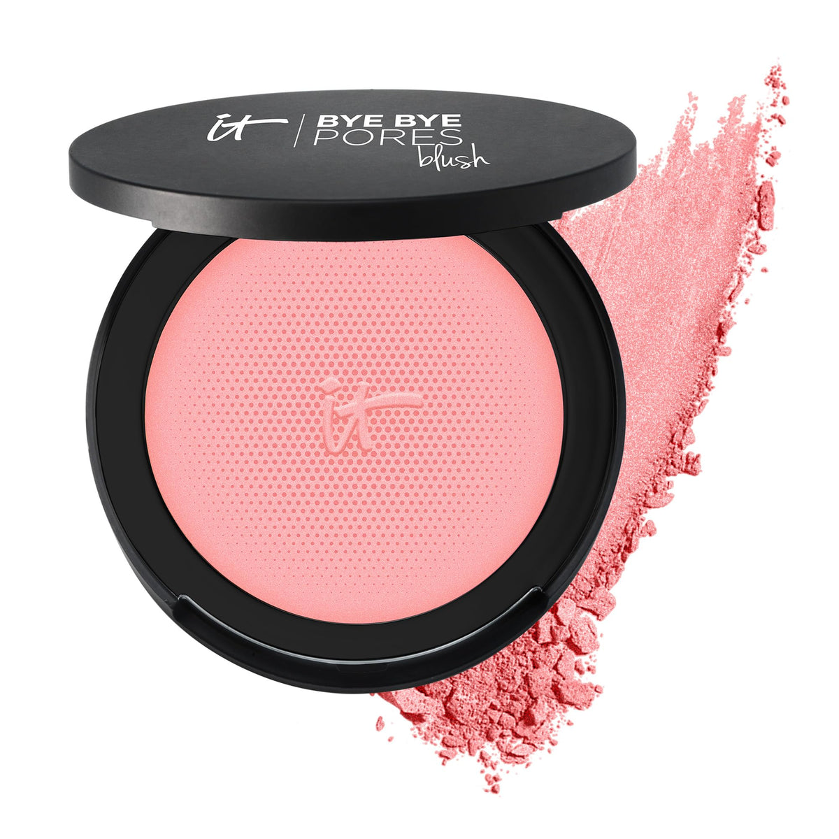 IT Cosmetics Bye Bye Pores Blush dans son étui, fini compact et pratique.