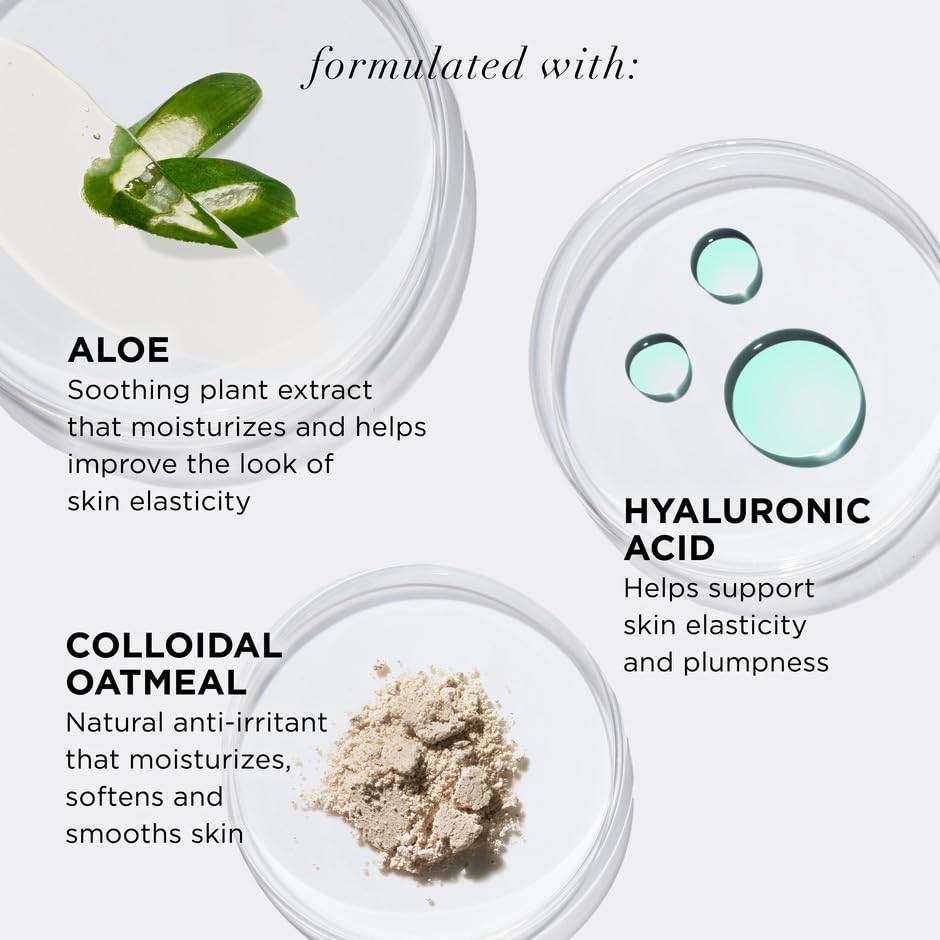 Ingrédients clés: acide hyaluronique et avoine colloïdale hydratants