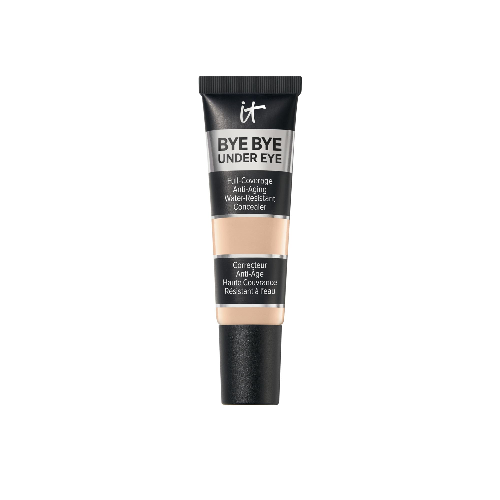 IT Cosmetics Bye Bye Under Eye Concealer, emballage teinte beige moyen, pratique et élégant.