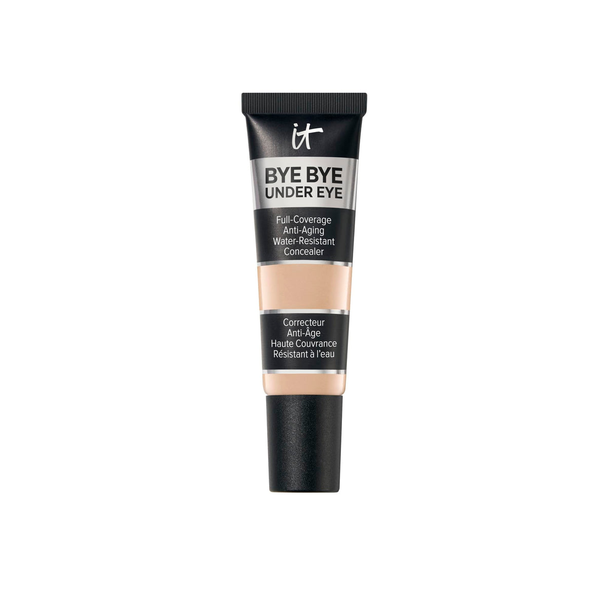 It Cosmetics Bye Bye Under Eye Correcteur, flacon, couvrance durable et précise.