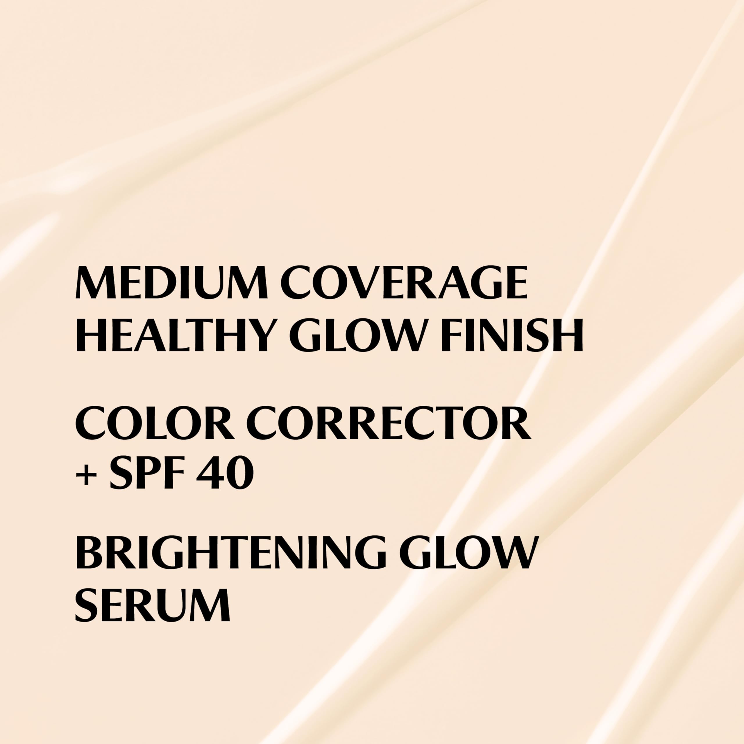 Fini lumineux du produit CC+ Nude Glow sur peau pour un teint naturel.