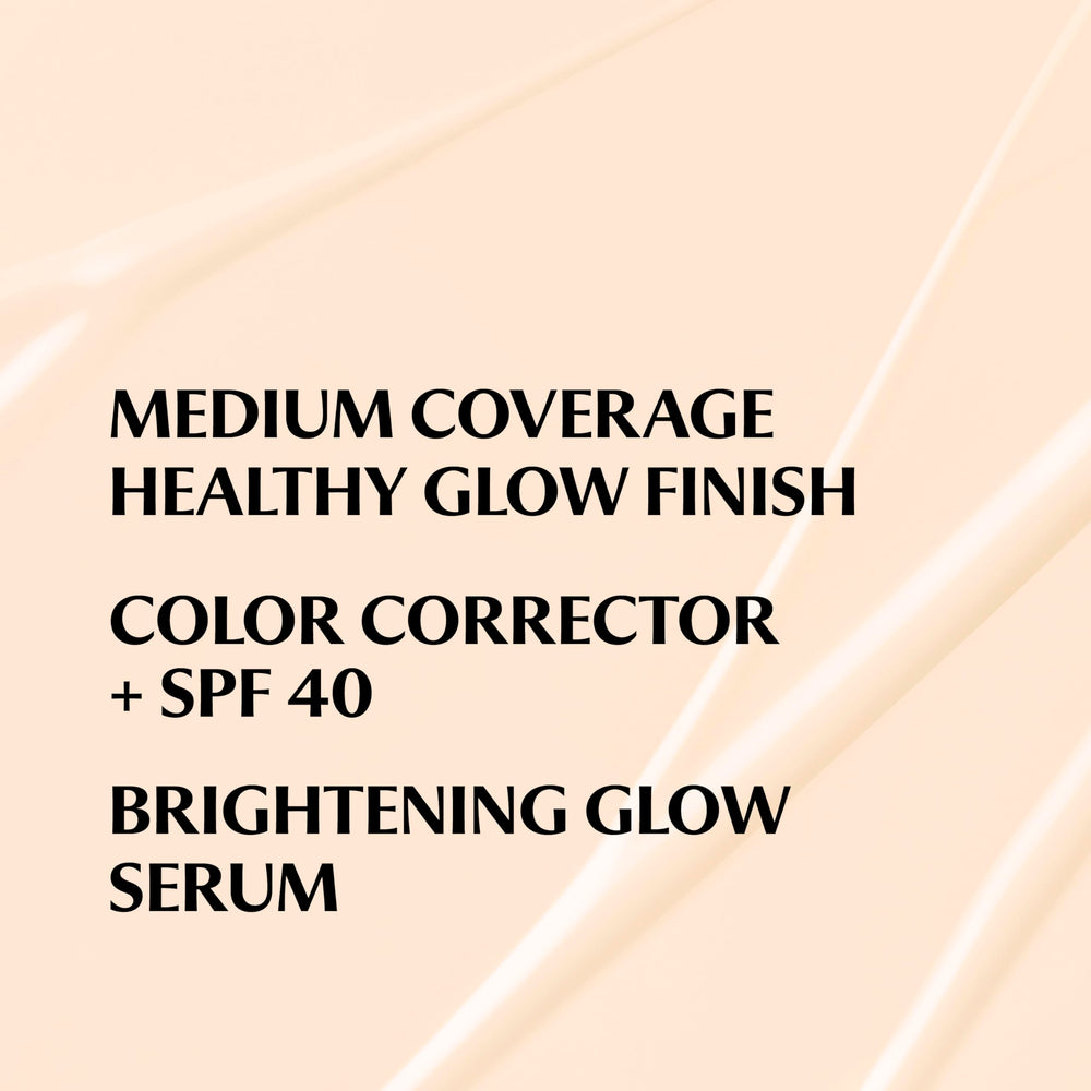 Fini lumineux du produit CC+ Nude Glow sur peau pour un teint naturel.