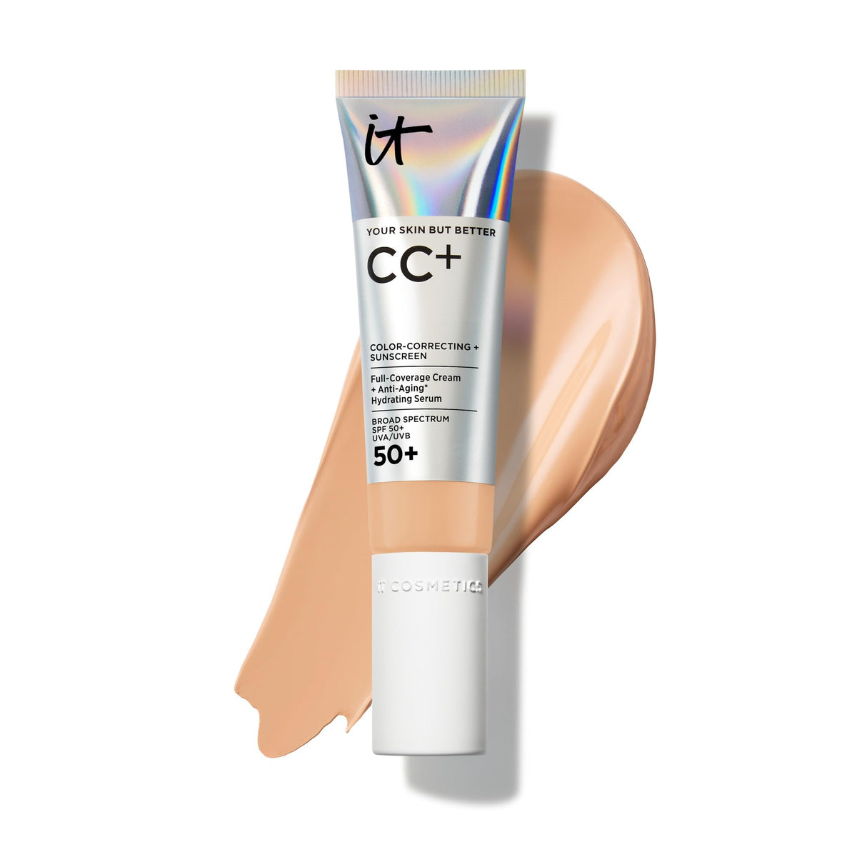 CC+ Cream Medium IT Cosmetics pompe pratique pour application rapide et précise