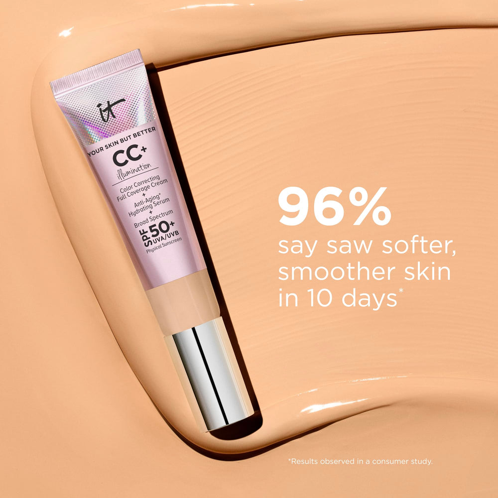 Effet glow IT Cosmetics CC+ Illumination sans shimmer excessif
