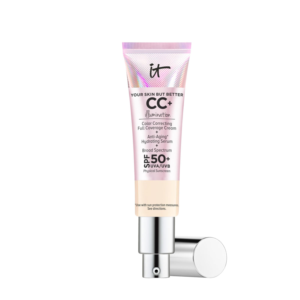 CC+ Illumination d'IT Cosmetics – fond de teint SPF50, lumière naturelle