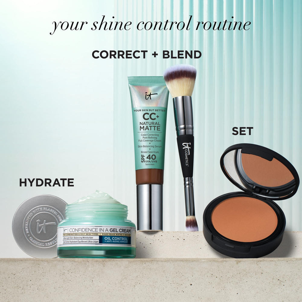 IT Cosmetics CC+ Natural Matte – Correction des nuances et rougeurs pour un teint équilibré.