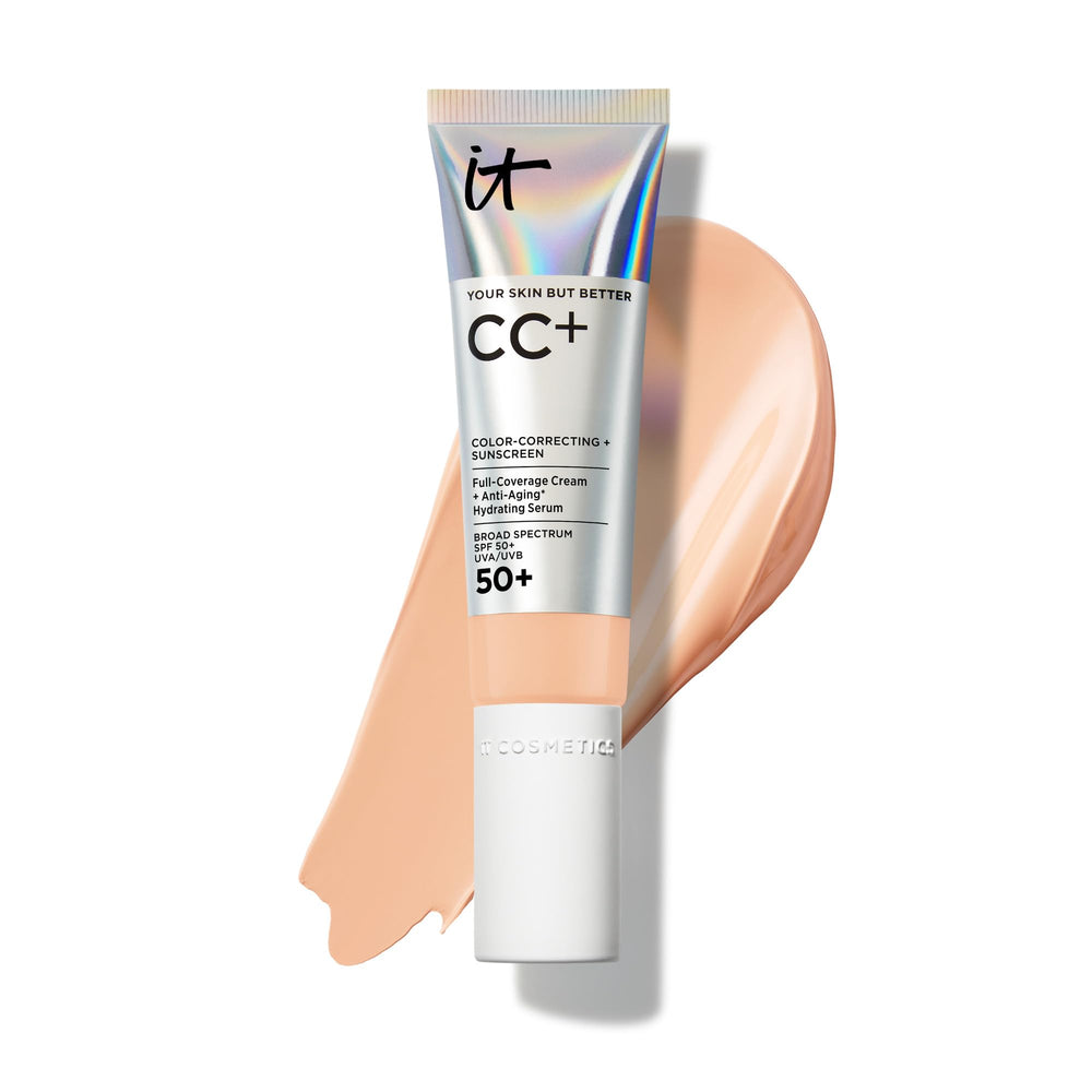 CC+ Cream Light Medium de IT Cosmetics avec pompe pour une application précise et rapide