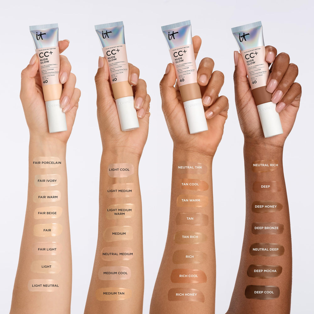 It Cosmetics CC+ Nude Glow – SPF40: protection quotidienne sans fini blanc