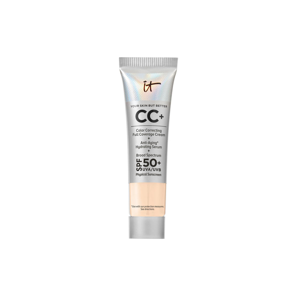 IT Cosmetics CC+ Travel – bouteille pompe pratique pour retouches en déplacement.