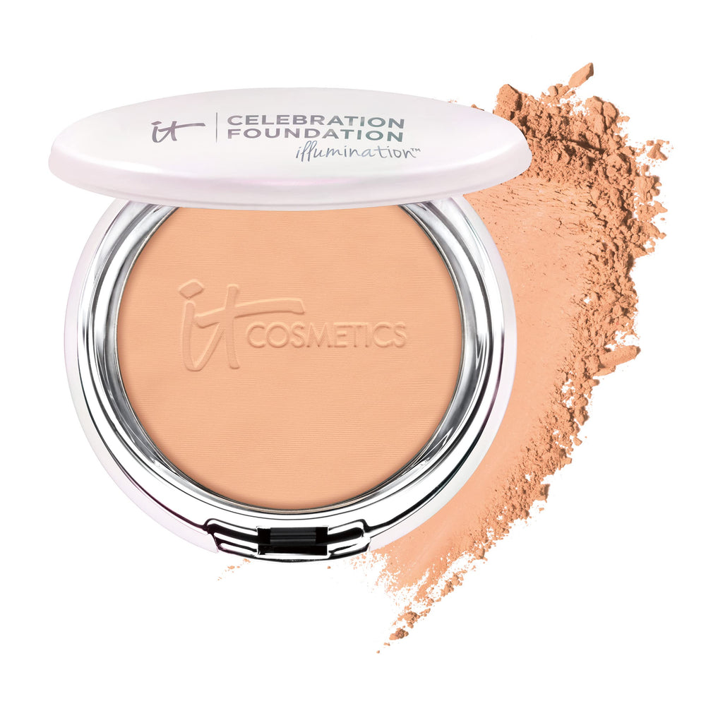 It Cosmetics Celebration Foundation Illumination en compacte, fini lisse et lumineux.