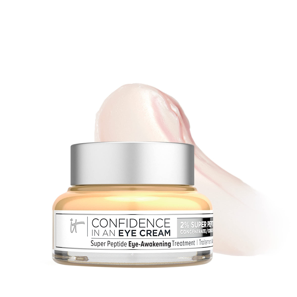 It Cosmetics Confidence dans la crème contour des yeux – flacon élégant prêt à hydrater durablement.