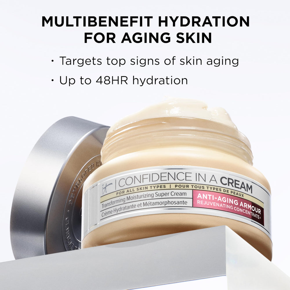 Confidence in a Cream – complexe peptide-lipid soutenant l’élasticité et la fermeté.