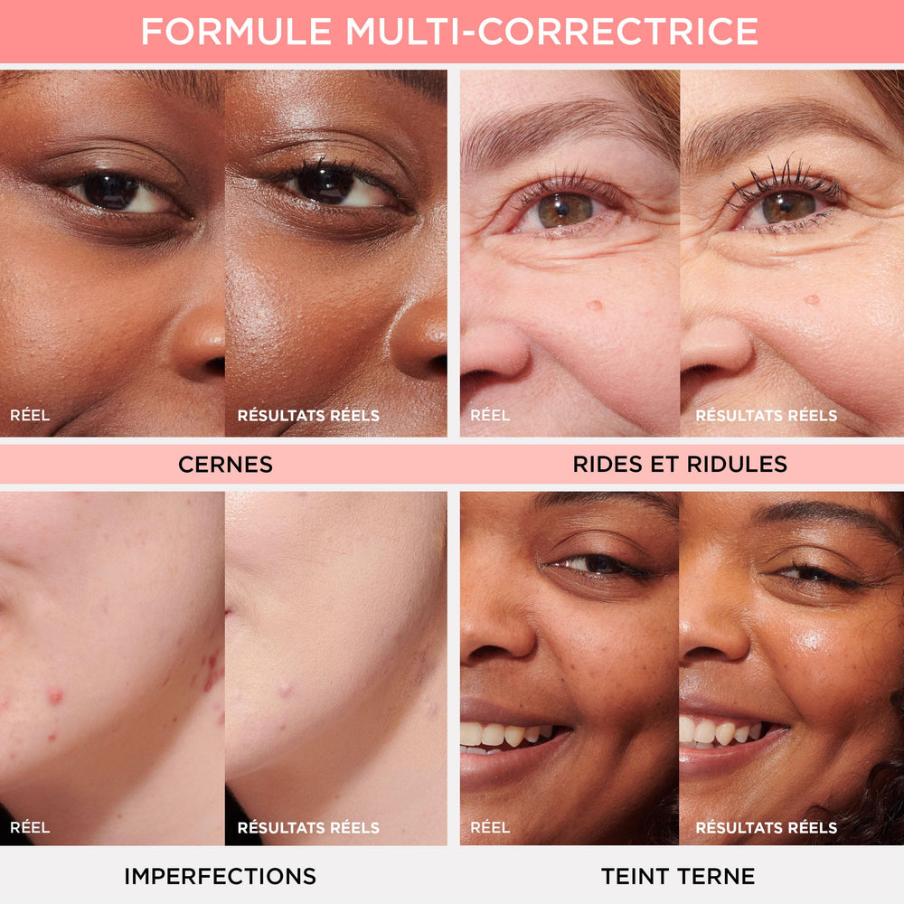 IT Cosmetics Do It All Radiant, démonstration de couvrance moyenne adaptée à diverses peaux.