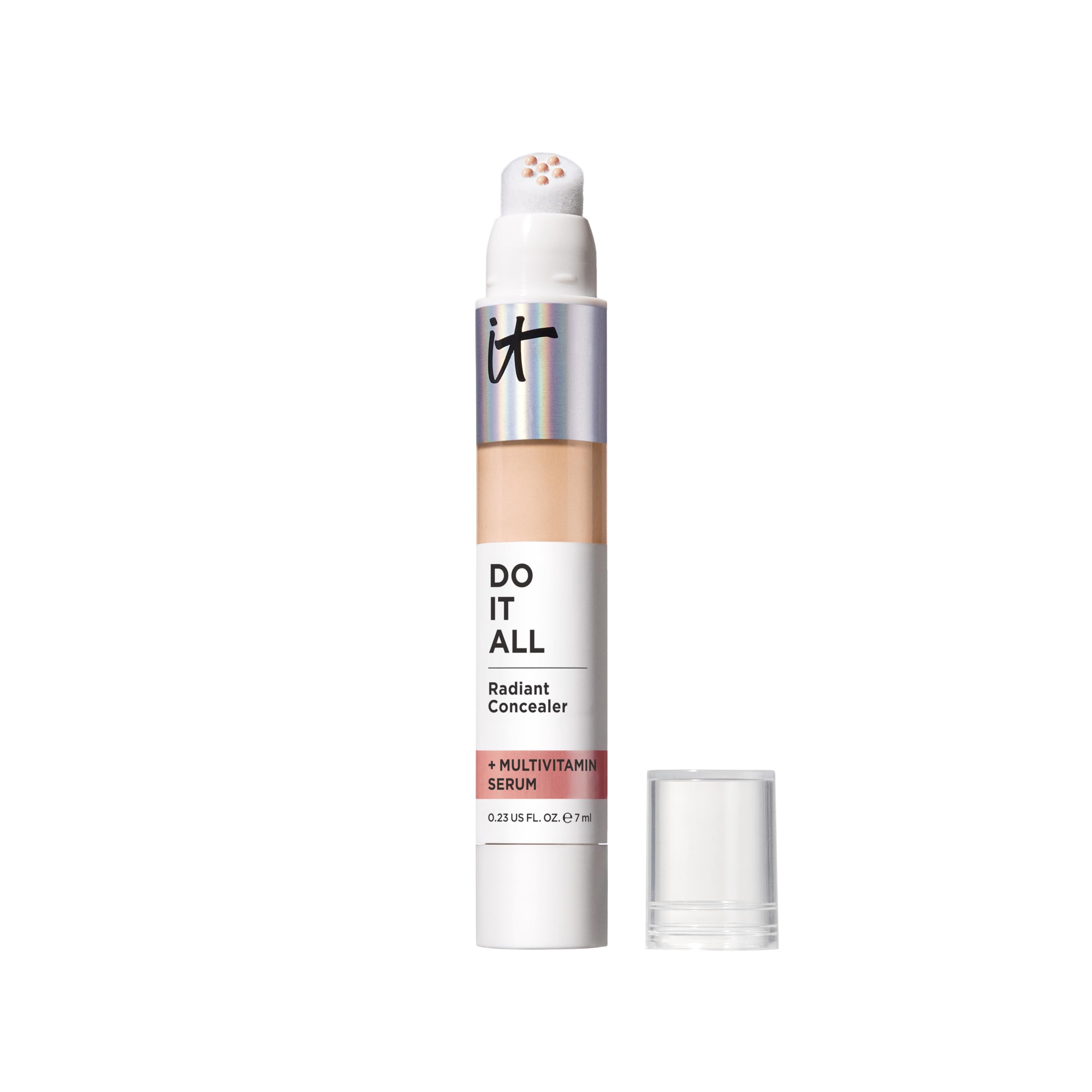 IT Cosmetics Do It All Radiant Concealer — bouteille facile à prendre en main et couvrance naturelle.