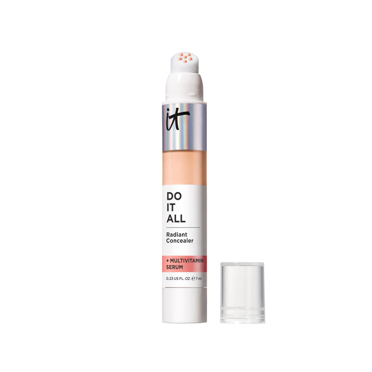 IT Cosmetics Do It All Radiant Concealer — bouteille facile à prendre en main et couvrance naturelle.