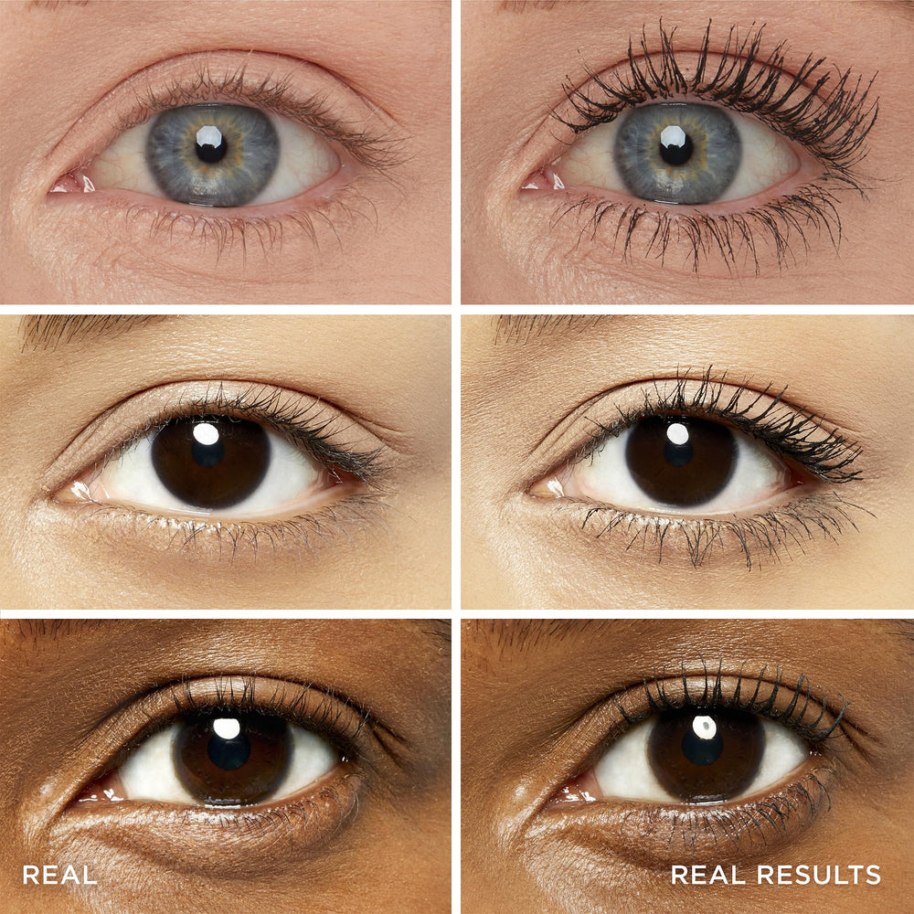 Complete eye look pairing rose shadow with mascara for a festive vibe by IT Cosmetics.