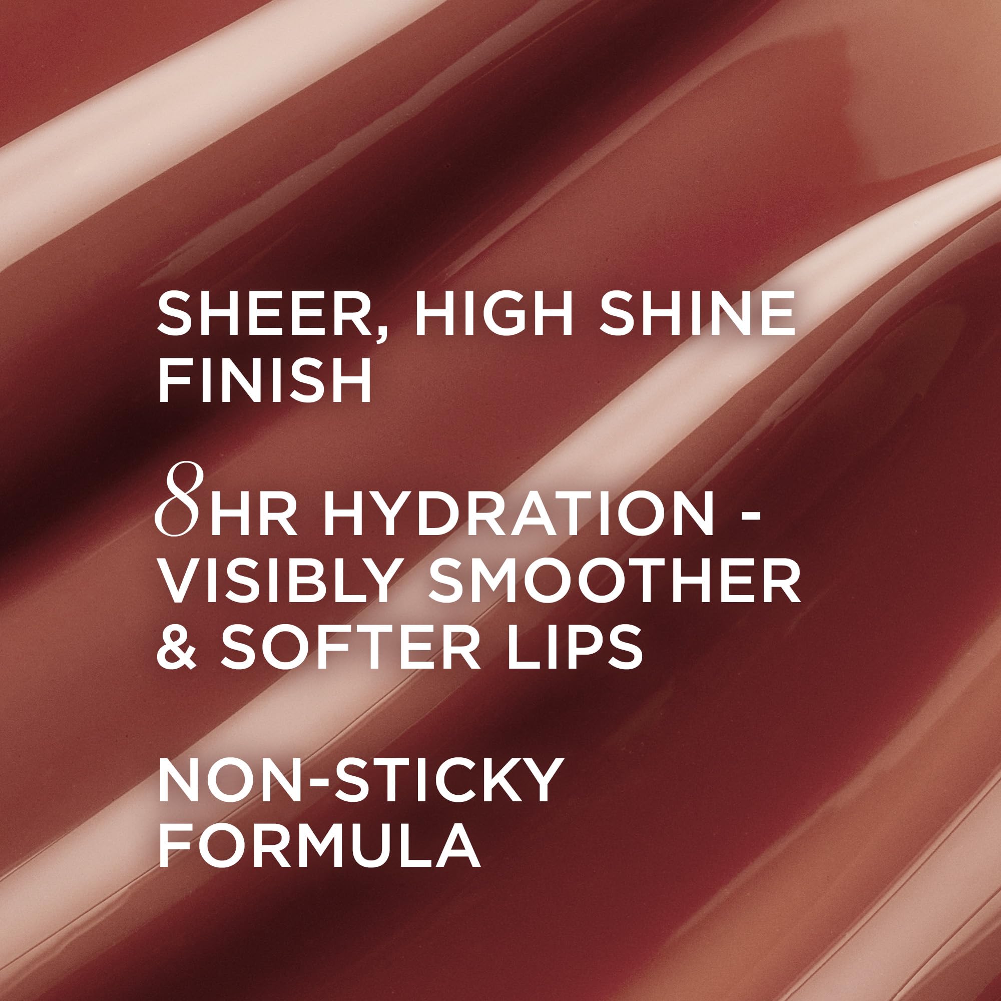 Texture à brillance élevée et fini soyeux sur les lèvres grâce au gloss-sérum