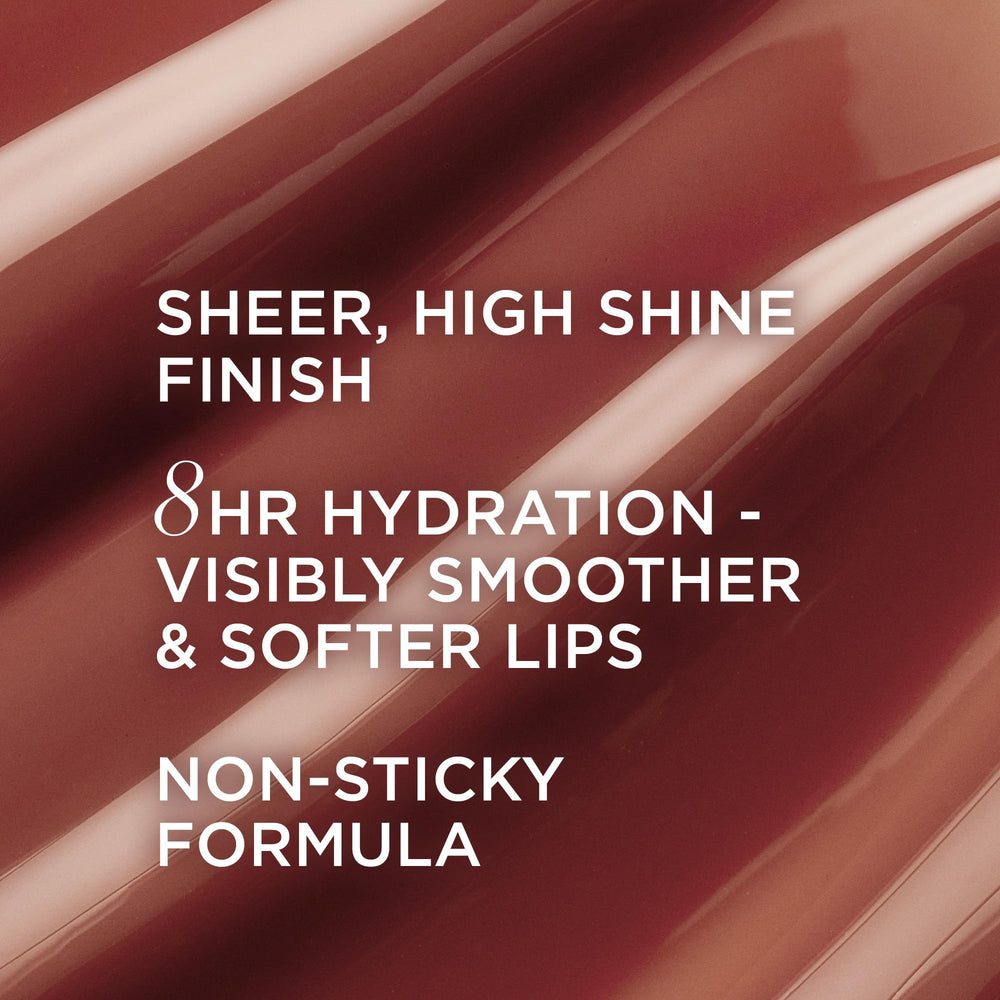 Texture à brillance élevée et fini soyeux sur les lèvres grâce au gloss-sérum