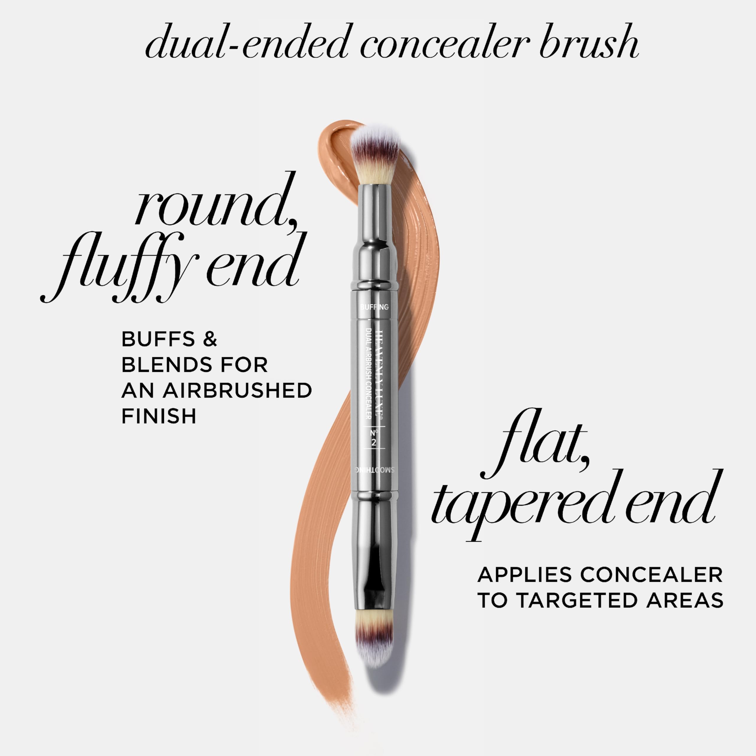 It Cosmetics Heavenly Luxe Dual Airbrush Concealer Brush #2 applique rapidement le correcteur sous les yeux.