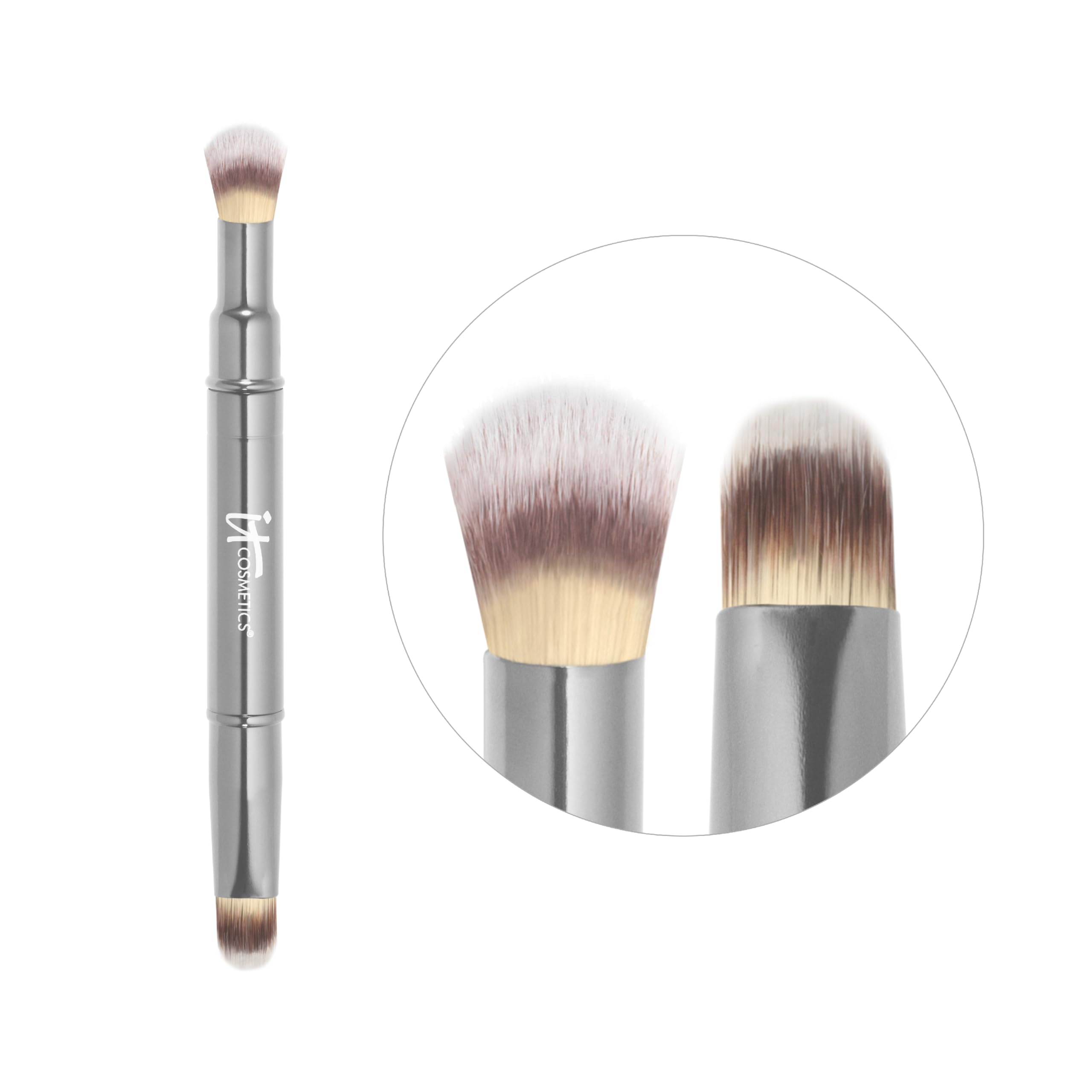 It Cosmetics Heavenly Luxe Dual Airbrush Concealer Brush #2 manche léger et capot pratique.