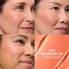 Texture crème IT Cosmetics Sun Blossom qui fond doucement sur la peau.