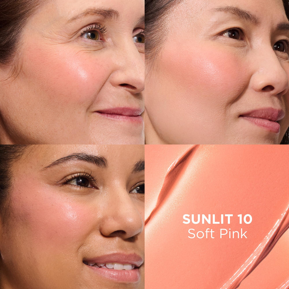 IT Cosmetics Sunlit démontrant l’effet lift sur le visage.