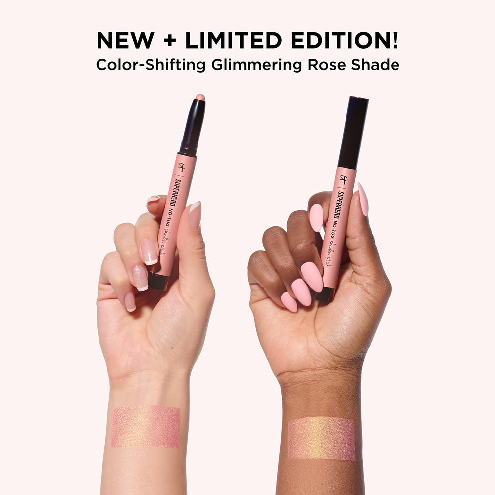 IT Cosmetics Superhero Mascara wand delivering bold volume and length.