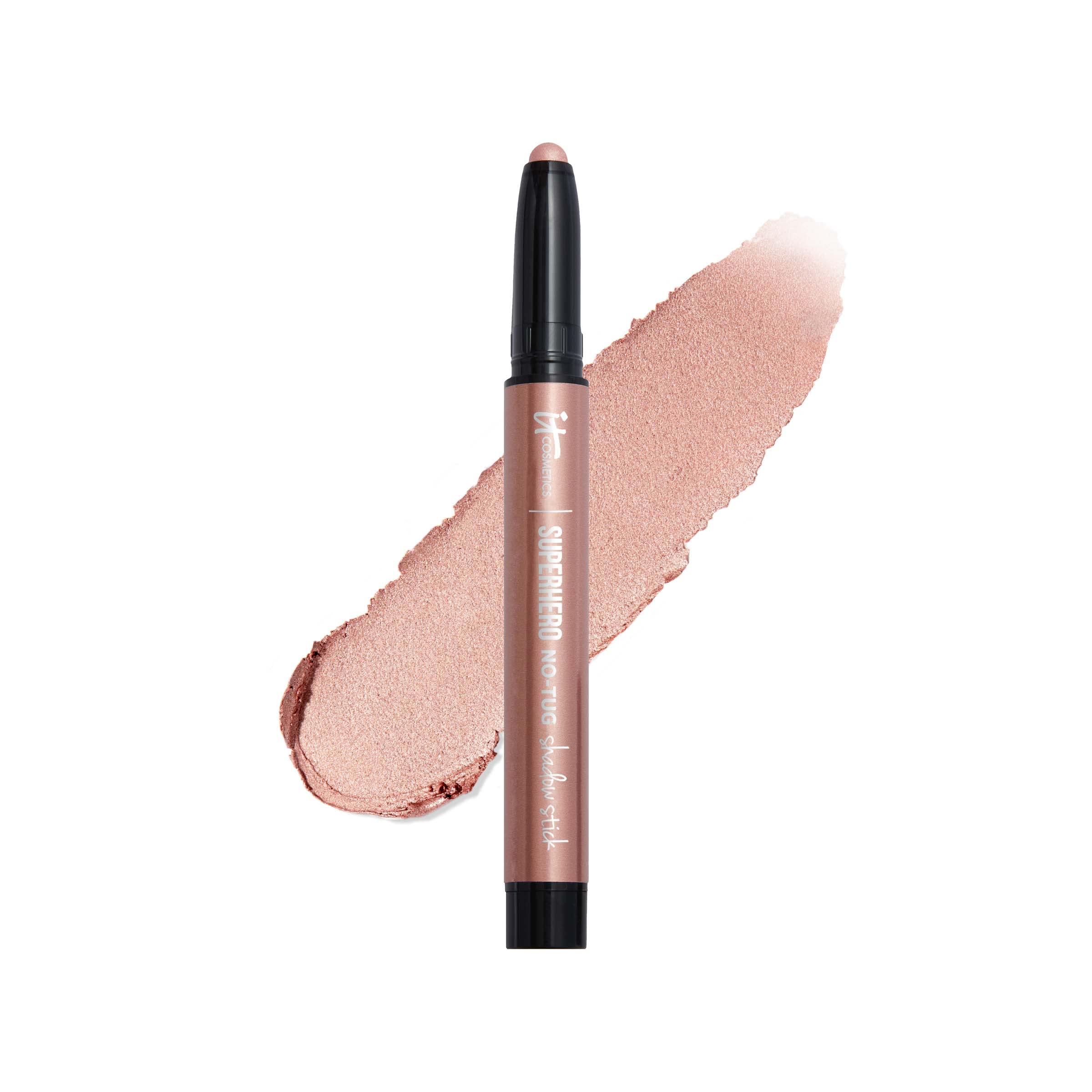 IT Cosmetics Superhero No-Tug bâton ombre crème pour une application facile et précise.