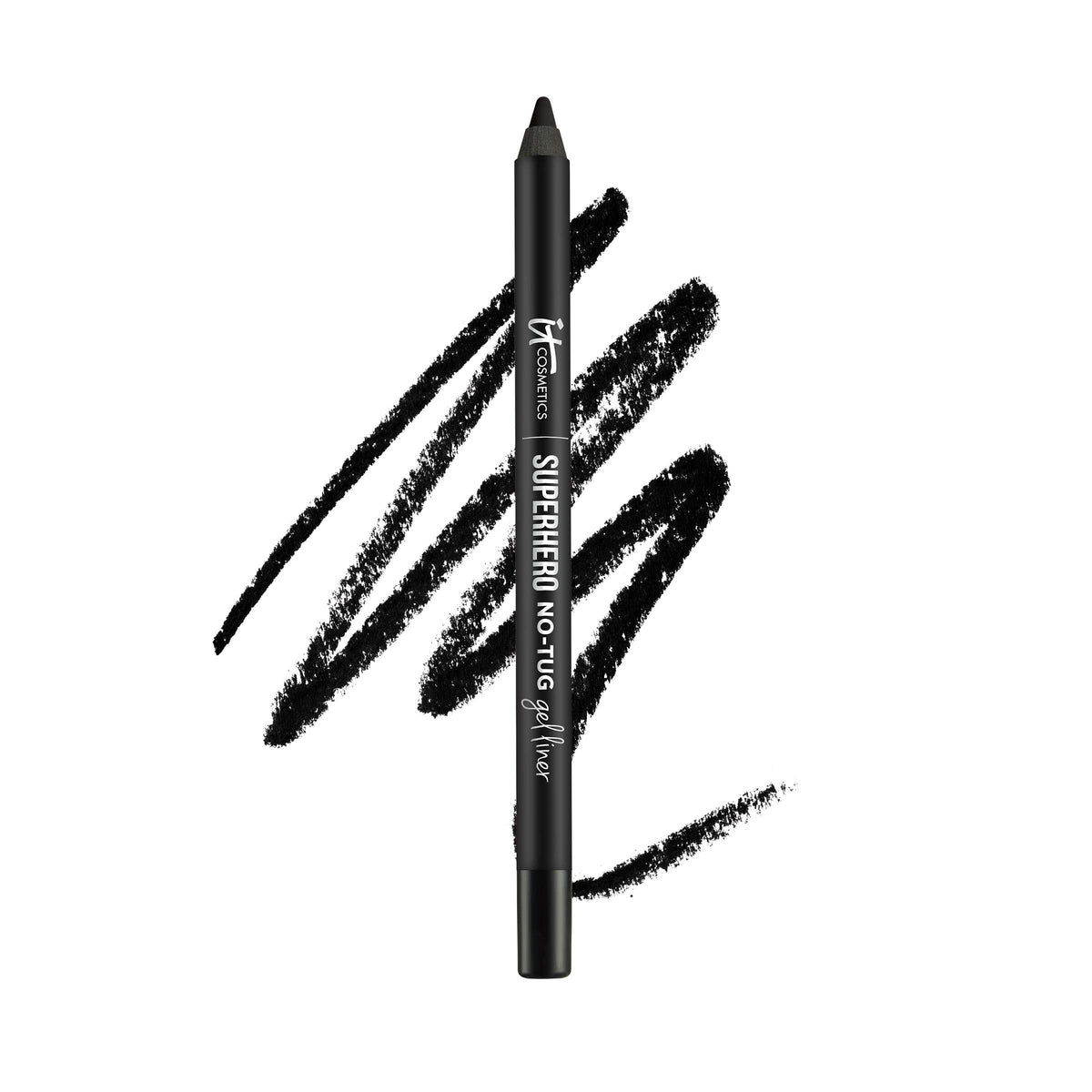 Emballage compact IT Cosmetics Superhero No-Tug Crayon Gel Yeux pour voyage et rangement facile