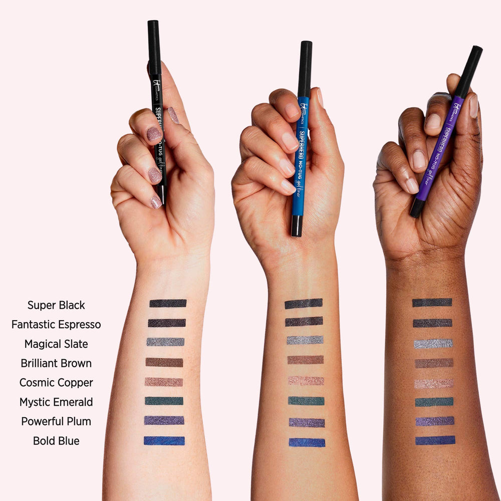 Formule waterproof d IT Cosmetics Superhero No-Tug Crayon Gel Yeux pour longue tenue