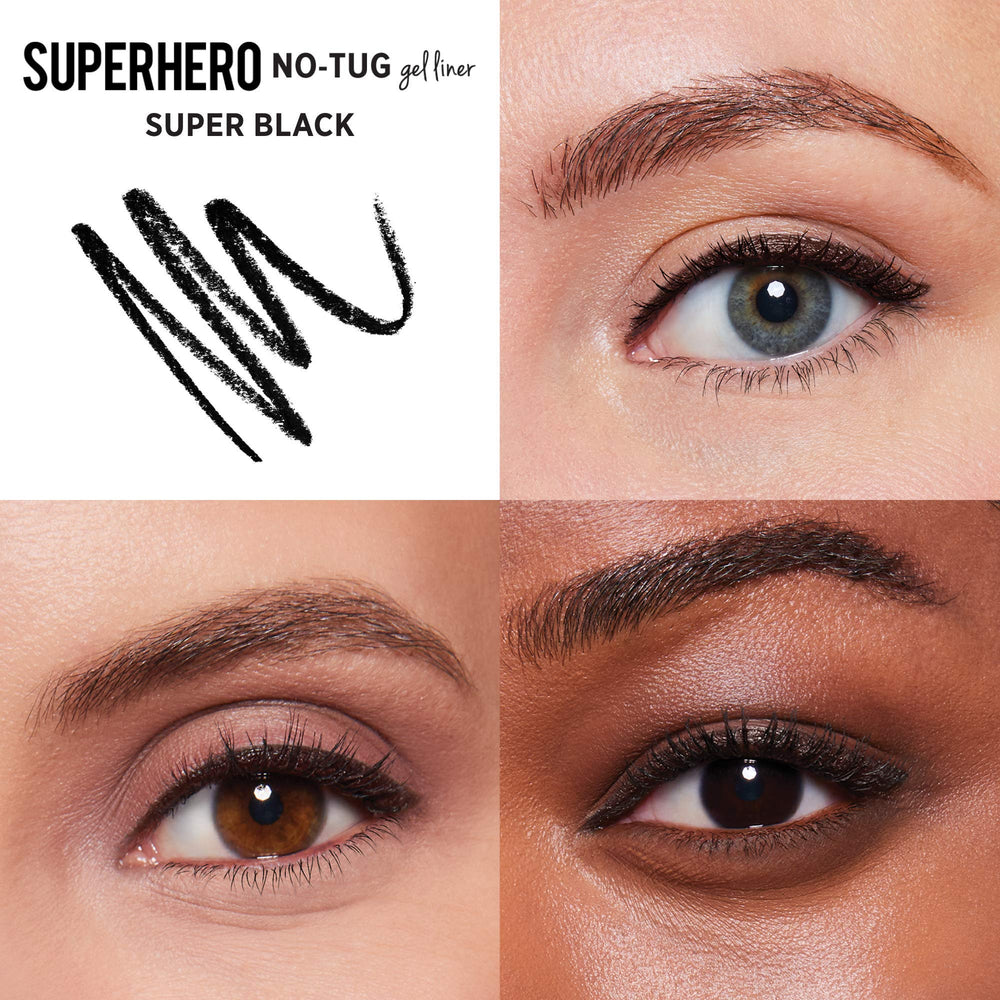 Nuancier noir ultra-intense IT Cosmetics Superhero No-Tug Crayon Gel Yeux prêt à tester