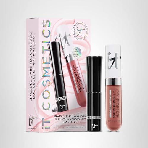 IT Cosmetics two-piece gift set on a vanity for gifting