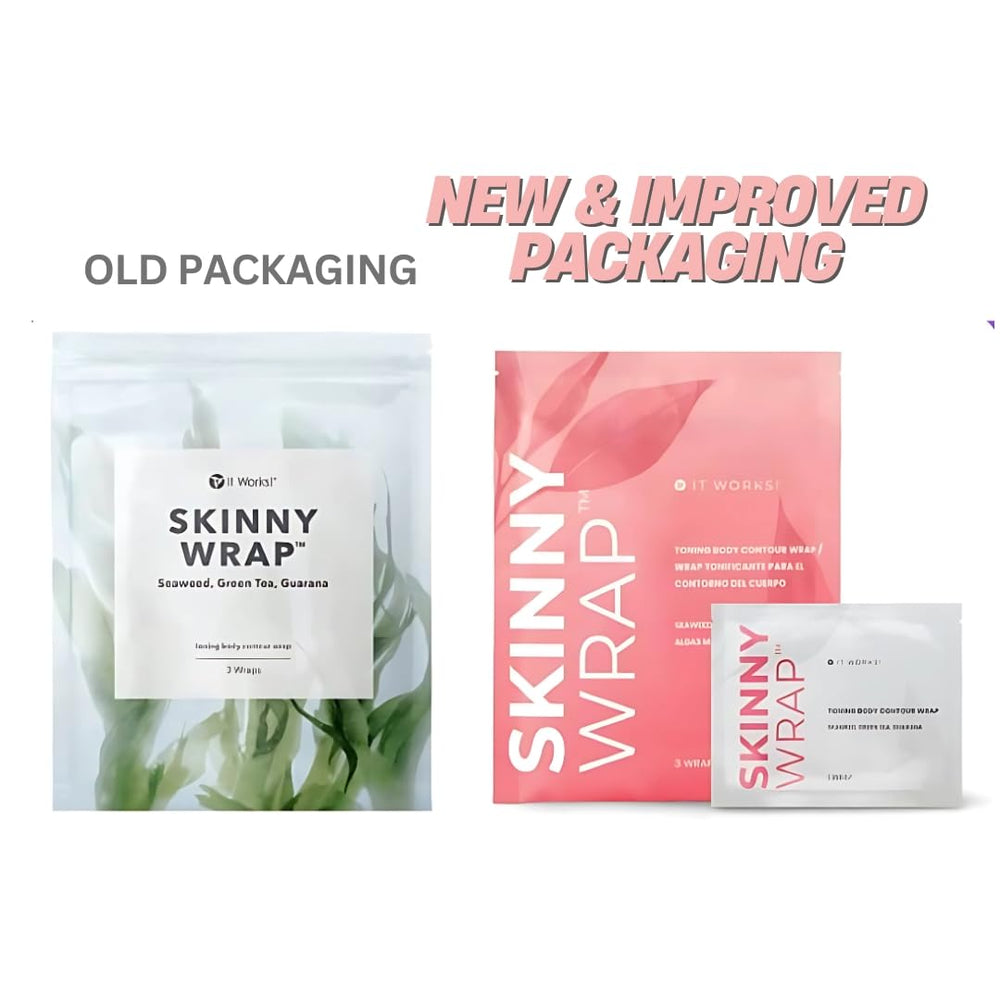It Works Skinny Wrap bras — contour des bras plus ferme et peau lisse.