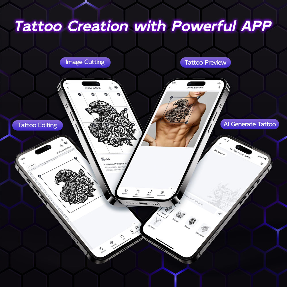 Itari app tatouage, édition et prévisualisation faciles.