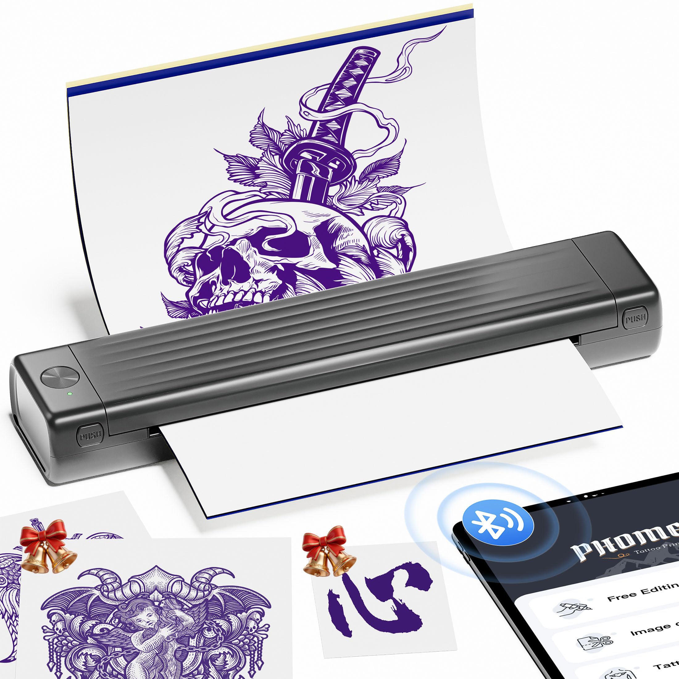 Itari imprimante stencil tatouage avant, impression rapide et pratique pour débutants.